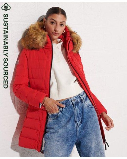 arctic tall puffer coat superdry