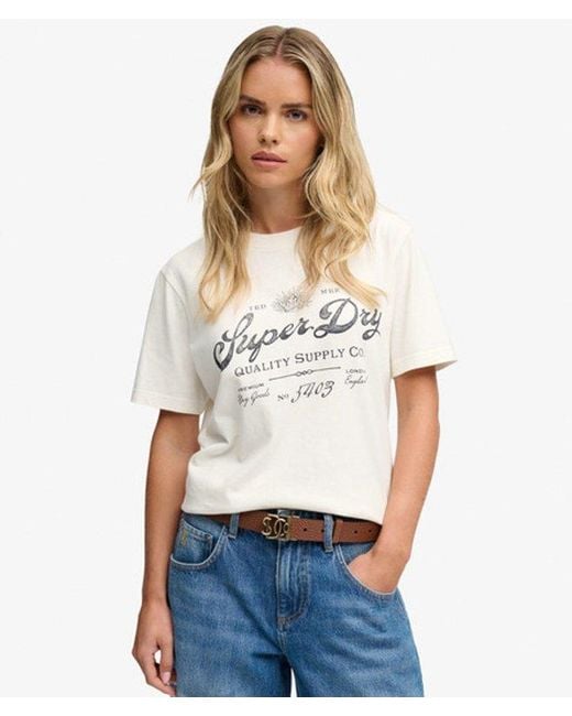 Superdry Brown Monogram Leather Belt