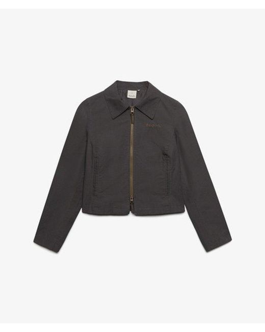 Superdry Gray Bench X & Co Bench Double Zip Collar Ripstop Jacket