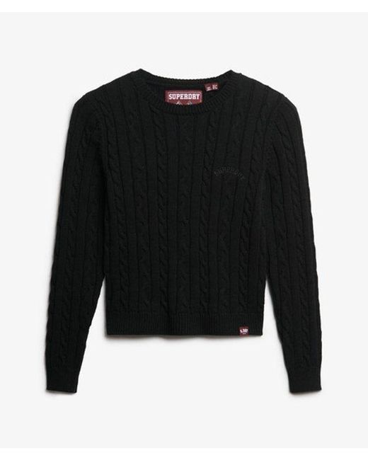 Superdry Black & Co Essentials Slim Cable Jumper