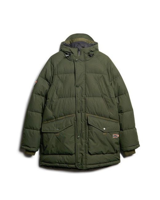 Superdry Green & Co Expedition Puffer Parka Jacket for men