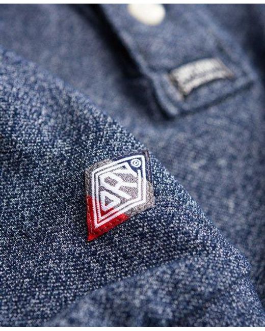 Superdry Blue Classic Pique Polo Shirt Eclipse Grindle for men