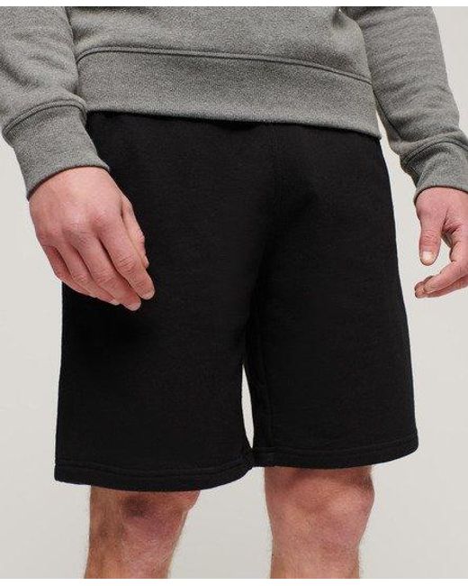 Superdry Black Essential Logo Jersey Shorts for men