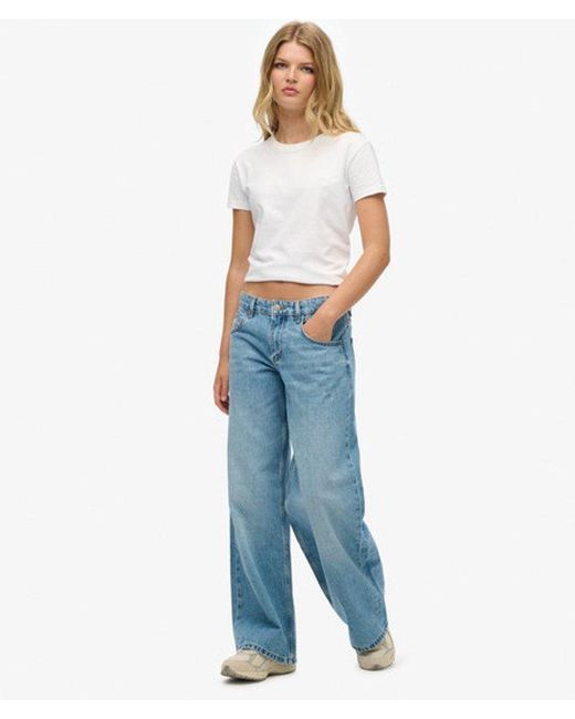 Superdry Blue & Co Cult Mid Rise baggy Jeans