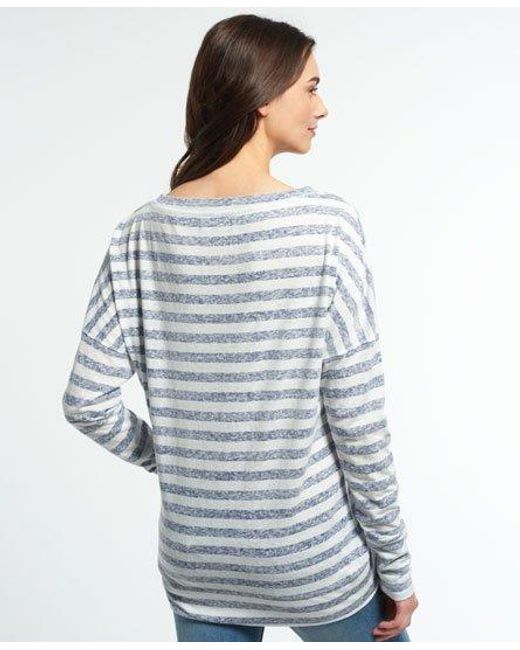 Superdry White Snowy Slouch Top Falls Marl
