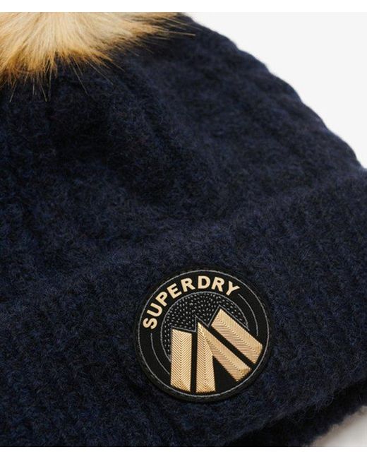 Superdry Blue & Co Cable Luxe Knit Beanie Hat