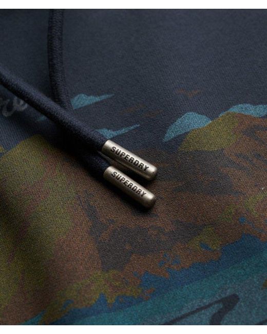 Superdry Blue & Co Outdoors Mountain Relaxed Hoodie for men