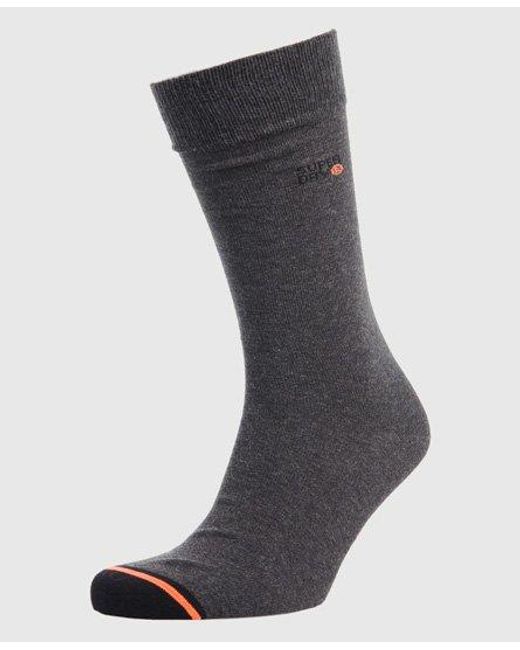 Superdry Black 5 Pack Socks Charcoal for men
