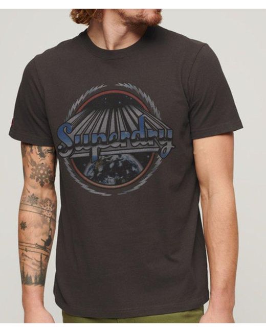 Superdry Black & Co Rock Graphic Band T-shirt for men