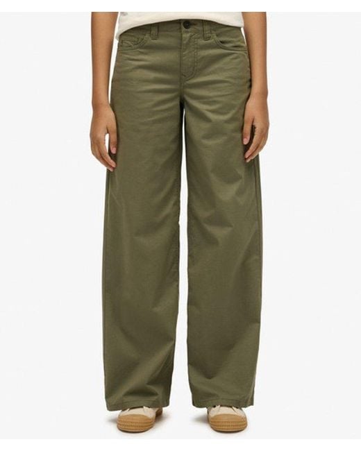 Superdry Green & Co Mid Rise baggy Chino