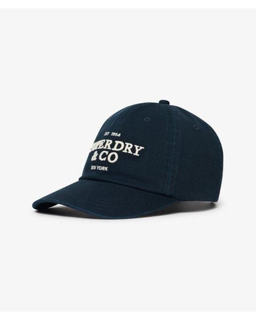 Superdry Blue Company Logo Baseball Cap