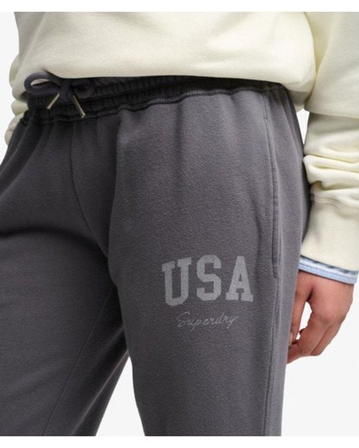 Superdry White & Co Athletic Print Flare joggers