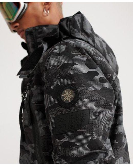Superdry Black Ultimate Snow Rescue Jacket Dot Camo for men