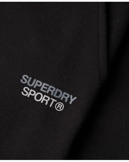 Superdry Black Classic Sport Tech Tapered joggers for men