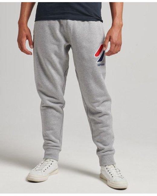 Superdry Gray Classic Applique Joggers Marl for men