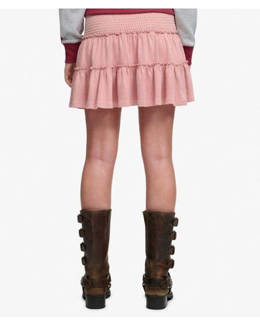 Superdry & Co Tiered Jersey Mini Skirt