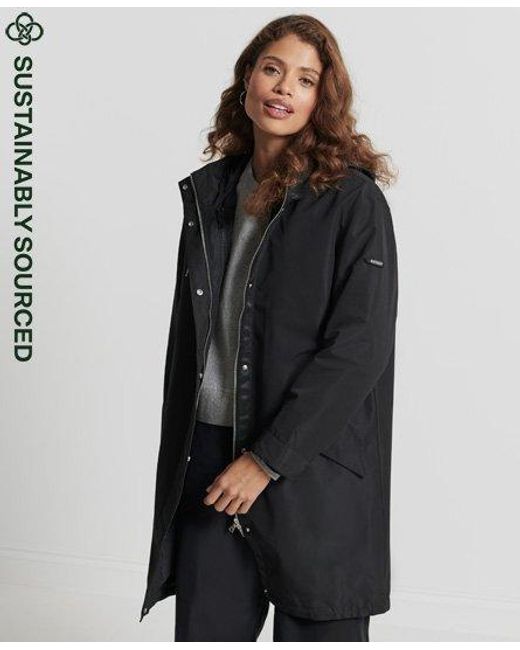 Superdry Black 3-In-1 Fishtail Parka Coat