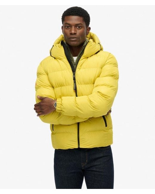 Superdry Metallic & Co Hooded Sports Puffer Jacket for men