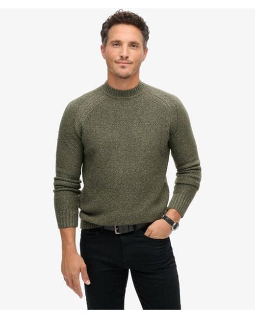 Superdry Green & Co Chunky Raglan Jumper for men