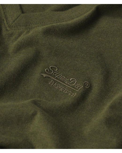 Superdry Green & Co Organic Cotton Essential Logo V Neck T-shirt for men
