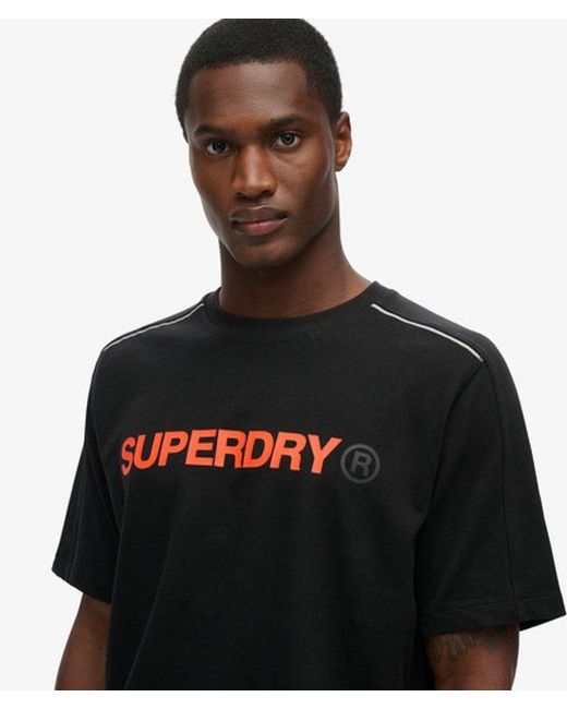 Superdry Black & Co Tech Logo Relaxed T-shirt for men