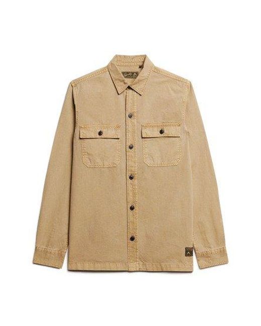 Superdry Natural Military Long Sleeve Shirt for men