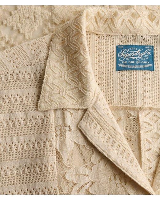 Superdry Natural & Co Lace Patchwork Beach Resort Shirt