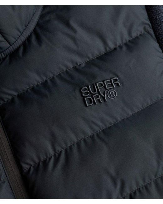 Superdry Blue & Co Hooded Storm Knit Hybrid Jacket for men