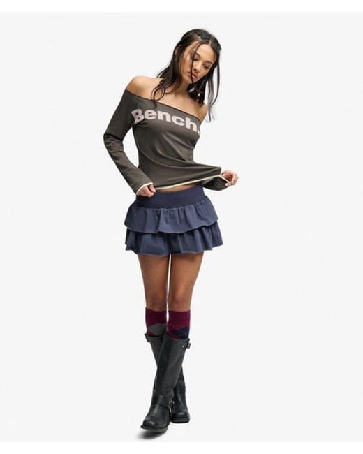 Superdry Gray Bench X & Co Bench Fitted Long Sleeve Layer Top