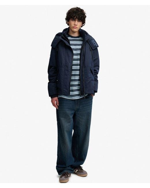 Superdry Blue & Co Hooded Microfibre Arctic Windcheater Jacket for men
