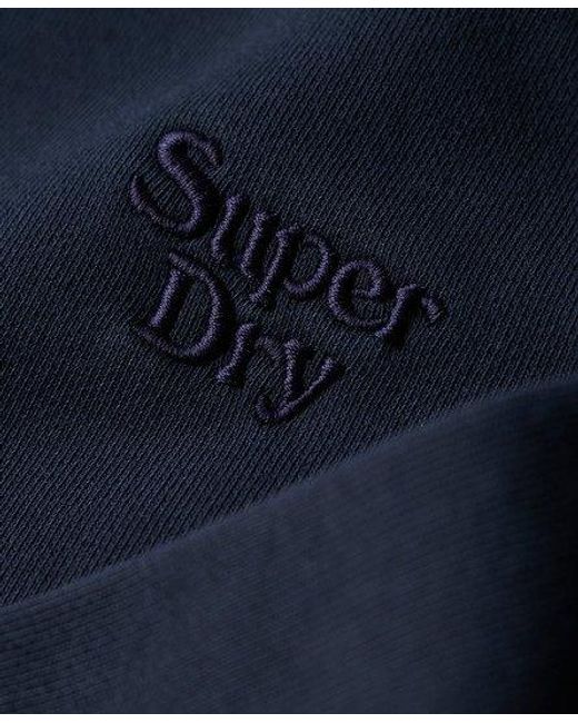 Superdry Blue Vintage Washed Hoodie for men