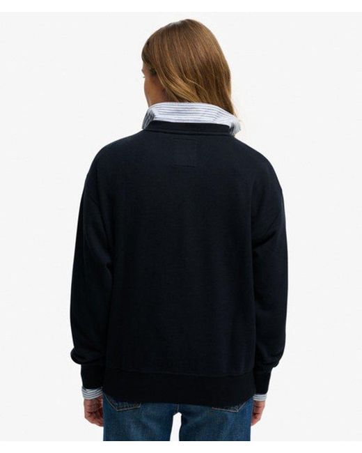 Superdry Blue Crest Loose Crew