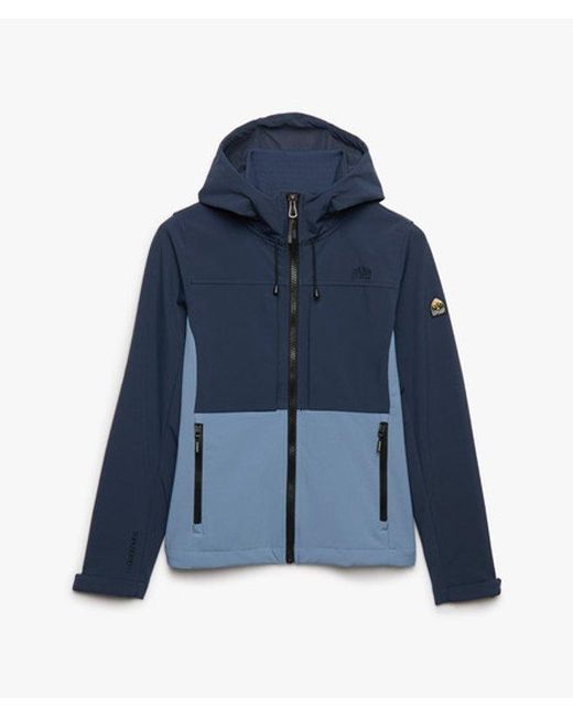 Superdry Blue & Co Hooded Colourblock Trekker Jacket