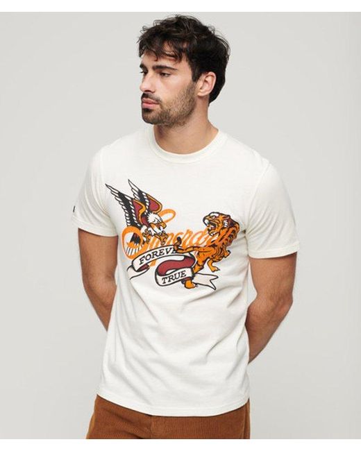 Superdry White & Co Tattoo Script T-shirt for men
