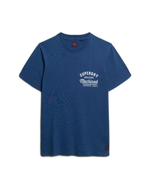 Superdry Blue & Co Copper Label Chest Graphic T-shirt for men