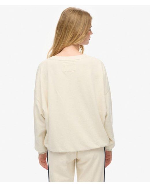 Superdry White & Co Athletic Essentials Applique Crew Sweatshirt
