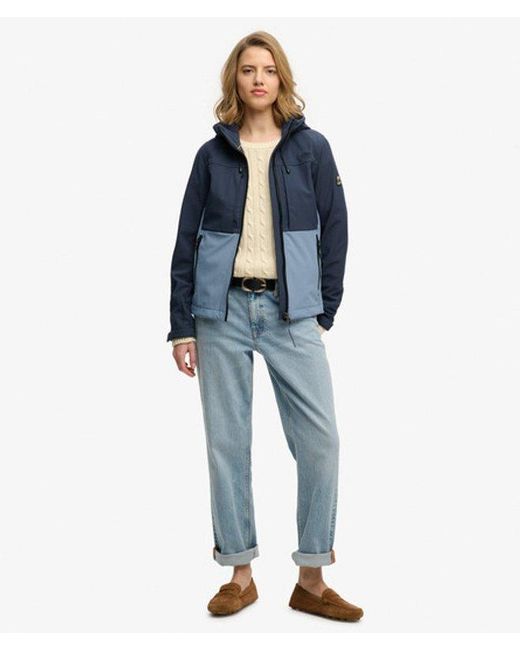 Superdry Blue & Co Hooded Colourblock Trekker Jacket