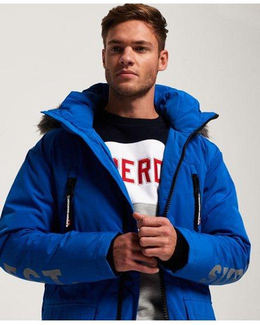 Superdry Blue Mountain Pro Project Down Parka Jacket Royal for men