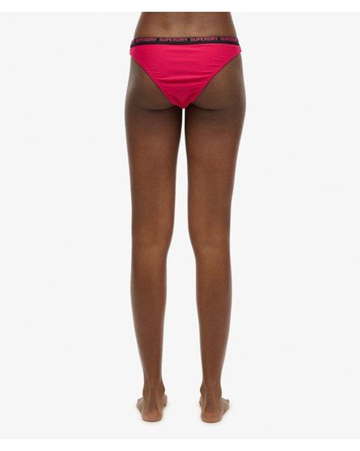 Bas de bikini espiègle élastique Superdry en coloris Pink