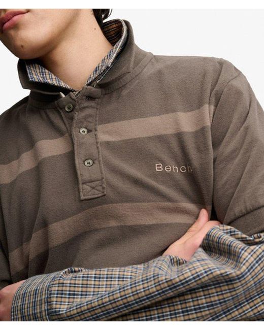 Superdry Black Bench X & Co Bench Supersoft Logo Polo Shirt for men