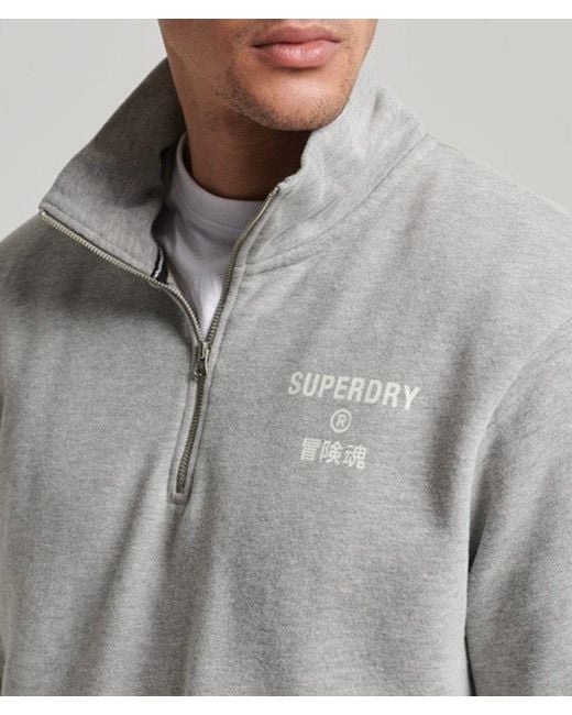 Superdry Gray & Co Code Core Sport Half-zip Sweatshirt for men