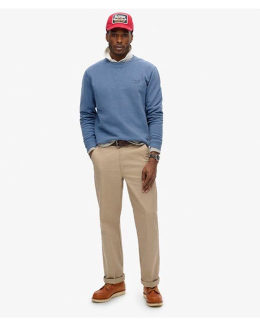 Superdry Blue & Co Essential Logo Crew Sweatshirt for men