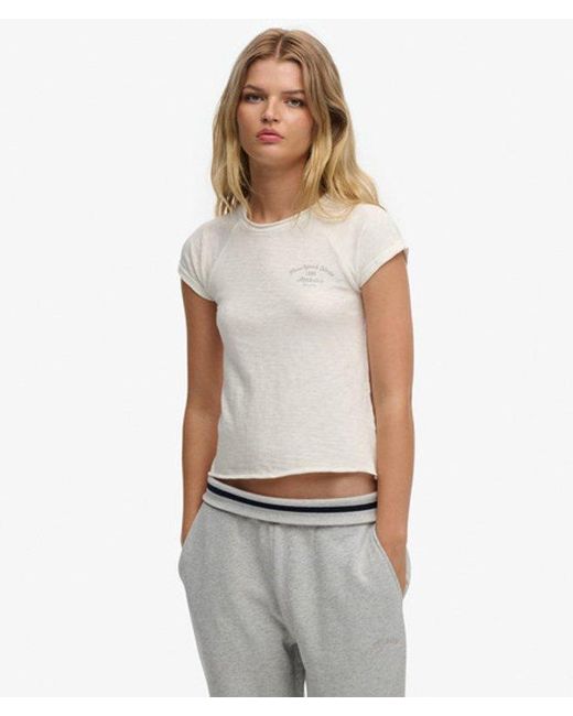 Superdry White & Co Athletic Essentials Slub Graphic T-shirt