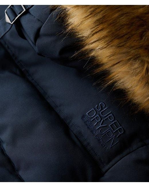 Superdry Blue Everest Hooded Bomber Jacket