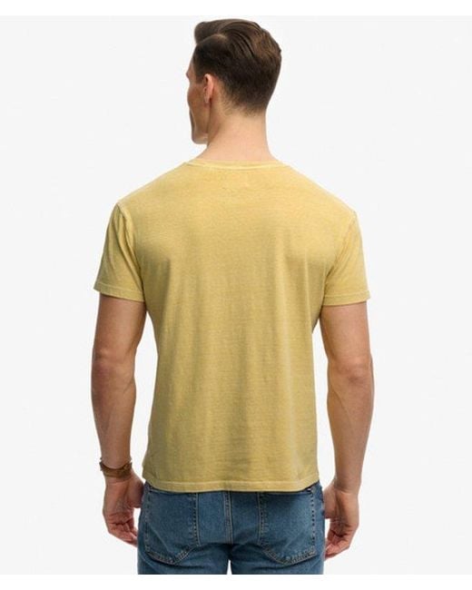 Superdry Gray & Co Classic Cotton Linen Pocket T-shirt for men