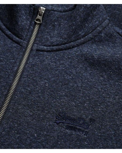 Homme Sweat À Demi-Zip Logo Vintage Brodé Taille Superdry pour homme en coloris Blue