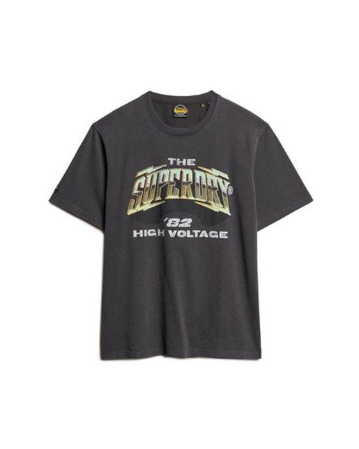 Superdry Gray & Co 70s Rock Graphic Band T-shirt for men