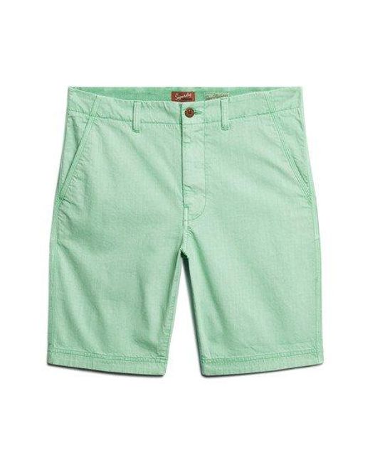 Superdry Green Vintage International Shorts for men