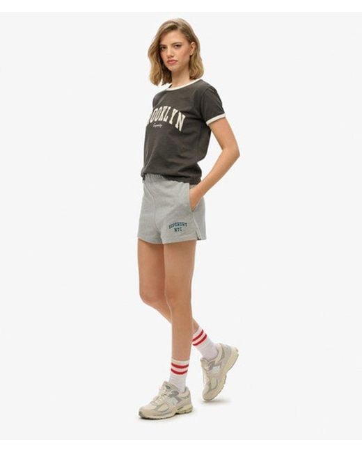 Superdry Gray & Co Athletic Essentials Graphic Shorts