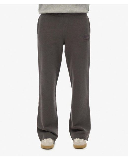 Superdry Gray & Co Athletic Tonal Embroidered Wide Leg joggers